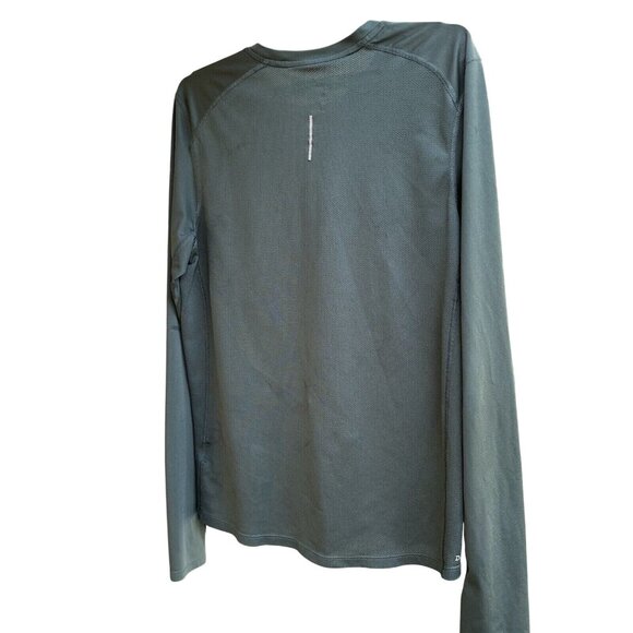 Nike Dri Fit Running Long Sleeve Dry-Miler Shirt Forest Green Womens SZ L Active - Picture 2 of 11